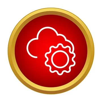 Cloud computing configuration settings for digital network technology Stockillustratie