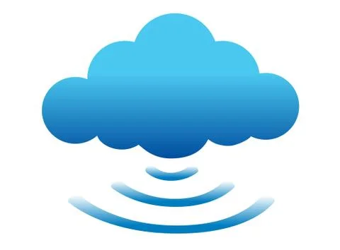 Cloud computing connected Stock Illustration