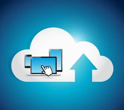 Cloud computing connection electronics concept. イラスト素材