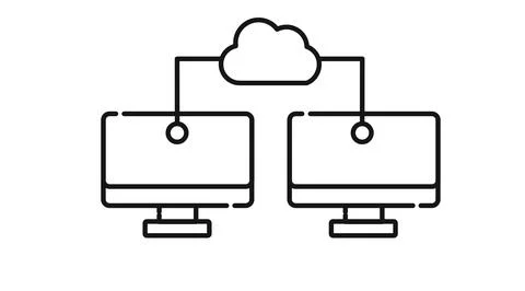 Cloud computing connection icon Ilustración de archivo