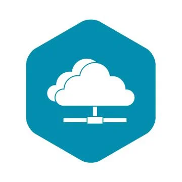 Cloud computing connection icon, simple style Stock Illustration