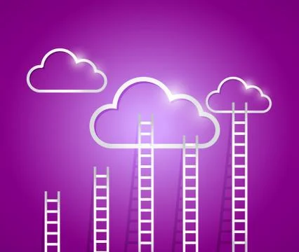 Cloud computing connection illustration Illustrazione stock