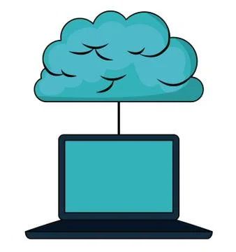 Cloud computing connection  isolated icon design Illustrazione stock