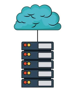 Cloud computing connection  isolated icon design 스톡 일러스트