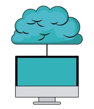 Cloud computing connection  isolated icon design 스톡 일러스트