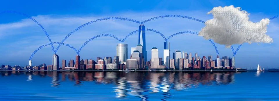 Cloud computing connectivity New York Stock Illustration
