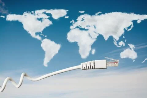 Cloud computing connectivity technology background Stock Photos