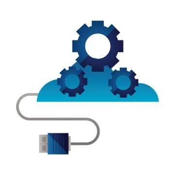 Cloud computing connector Stock Illustration