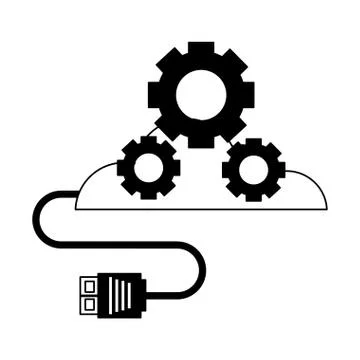 Cloud computing connector Stock Illustration