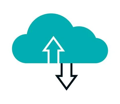 Cloud computing connects technology 스톡 일러스트