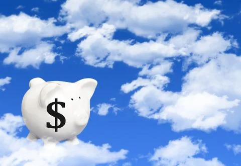 Cloud computing costs Stock Photos