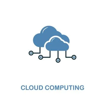 Cloud Computing creative icon in two colors. Premium style design from web Stock Illustration