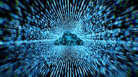 Cloud Computing Cybersecurity Digital Network Data Protection Stock Footage 318116325