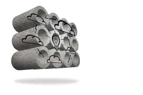 Cloud computing cycle on abstract screen 스톡 일러스트