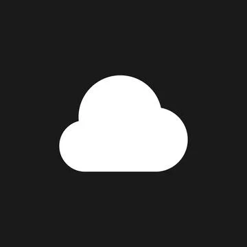 Cloud computing dark mode glyph ui icon 스톡 일러스트
