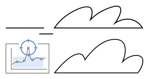 Cloud computing, data analysis, forecasting, modern technology, scalable infr 스톡 일러스트