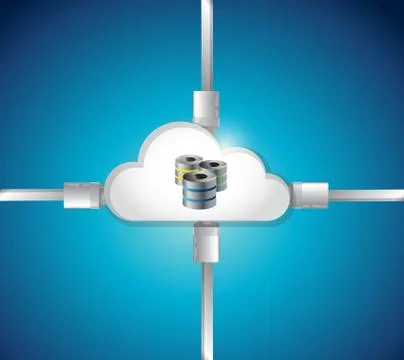 Cloud computing data base illustration design Illustrazione stock