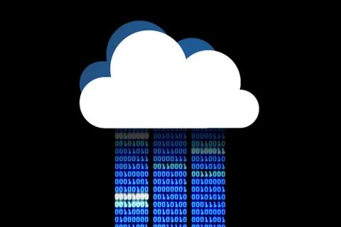 Cloud computing data. big data cloud base information. cloud icon with water Stock Illustration