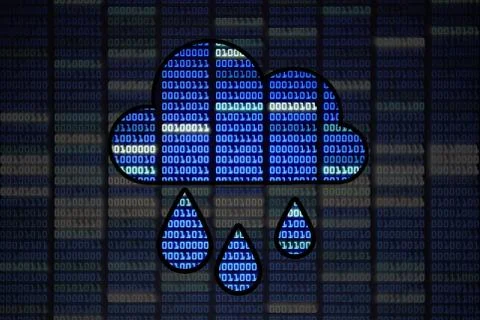 Cloud computing data. big data cloud base information. cloud icon with water イラスト素材