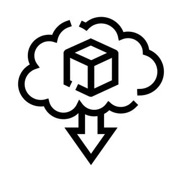 Cloud computing data block downloading from network Illustrazione stock
