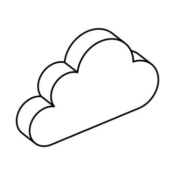 Cloud computing data center icon Illustrazione stock