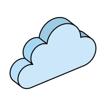 Cloud computing data center icon Illustrazione stock