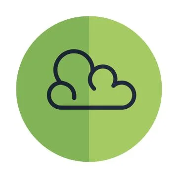 Cloud computing data center icon Illustrazione stock