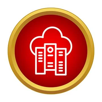 Cloud computing data center servers information storage icon イラスト素材