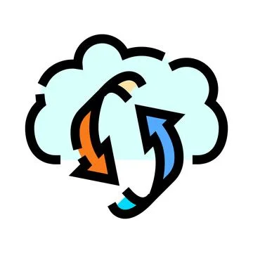 Cloud computing data exchange and synchronization service Stockillustratie