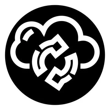 Cloud computing data exchange network connection icon 스톡 일러스트