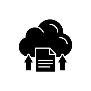 Cloud Computing Data Flow Icon 스톡 일러스트