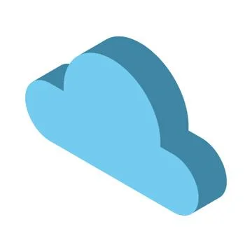 Cloud computing data isolated icon Illustrazione stock