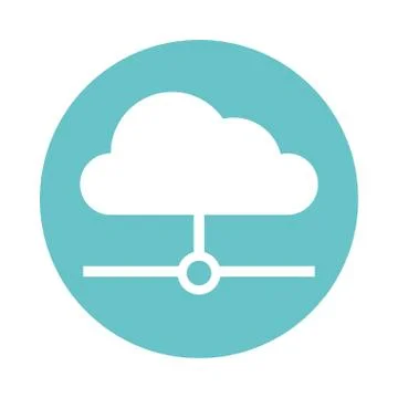 Cloud computing data isolated icon Stock Illustration