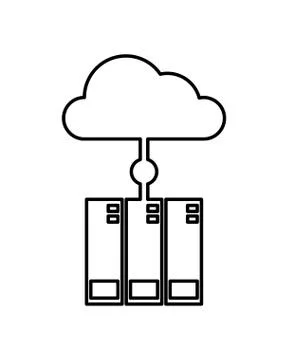 Cloud computing data isolated icon Illustrazione stock