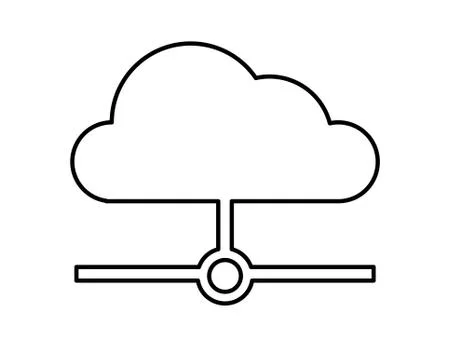 Cloud computing data isolated icon Illustrazione stock