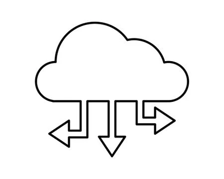 Cloud computing data isolated icon Stock Illustration
