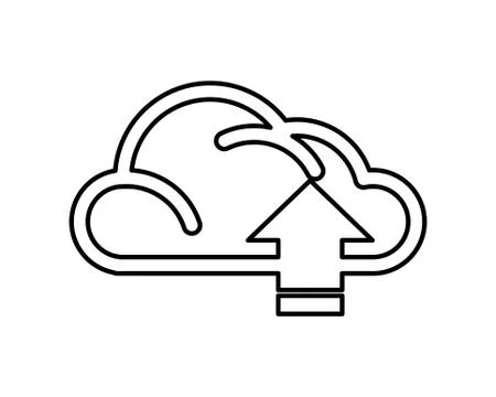 Cloud computing data isolated icon Illustrazione stock