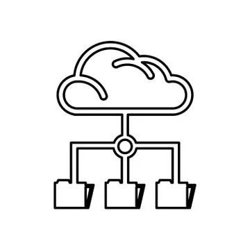 Cloud computing data isolated icon Stock Illustration