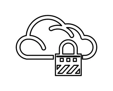 Cloud computing data isolated icon Illustrazione stock