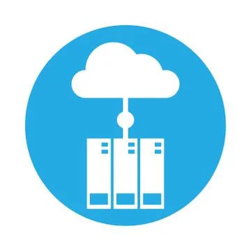 Cloud computing data isolated icon Illustrazione stock