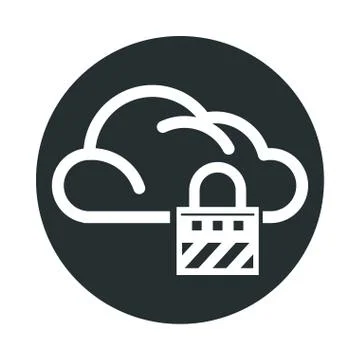 Cloud computing data isolated icon Illustrazione stock