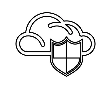 Cloud computing data isolated icon 스톡 일러스트