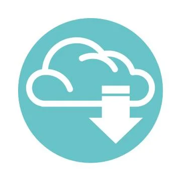 Cloud computing data isolated icon Stock Illustration