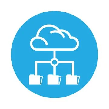 Cloud computing data isolated icon 스톡 일러스트