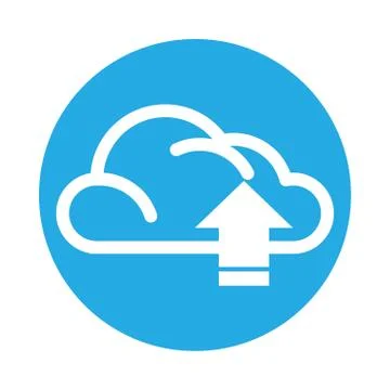Cloud computing data isolated icon Stockillustratie