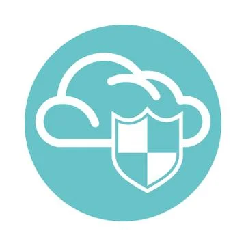 Cloud computing data isolated icon Illustrazione stock