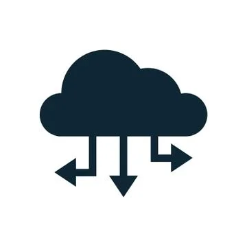 Cloud computing data isolated icon Illustrazione stock