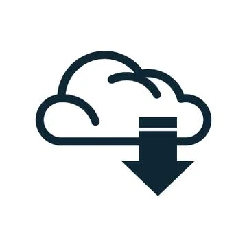 Cloud computing data isolated icon Illustrazione stock