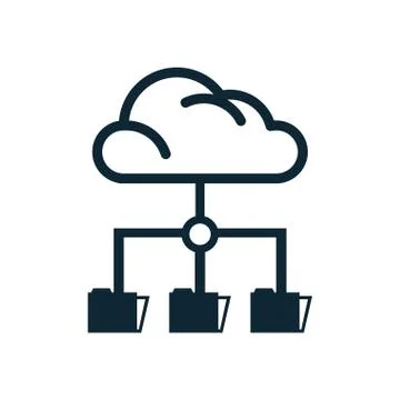 Cloud computing data isolated icon Illustrazione stock