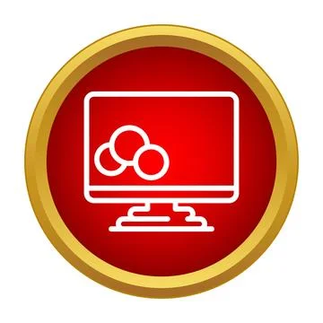 Cloud computing data monitor icon illustration 库存插图